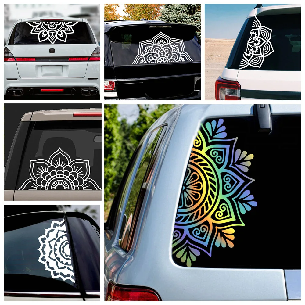 

Creative Pattern Mandala Car Sticker for The Cars Decals for Car Rear Windshield Detachable Body Decoration Accessories