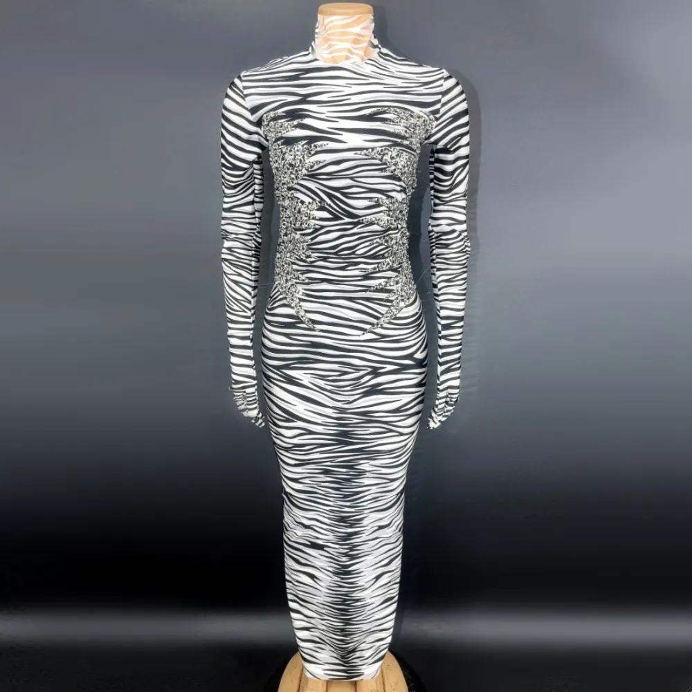 Новинка 2022, Осеннее женское облегающее платье с длинным рукавом и полосками зебры, привлекательное длинное платье, костюм для сцены
Новинка 2022, Осеннее женское облегающее платье с длинным рукавом и полосками зебры, привлекательное длинное платье, костюм для сцены