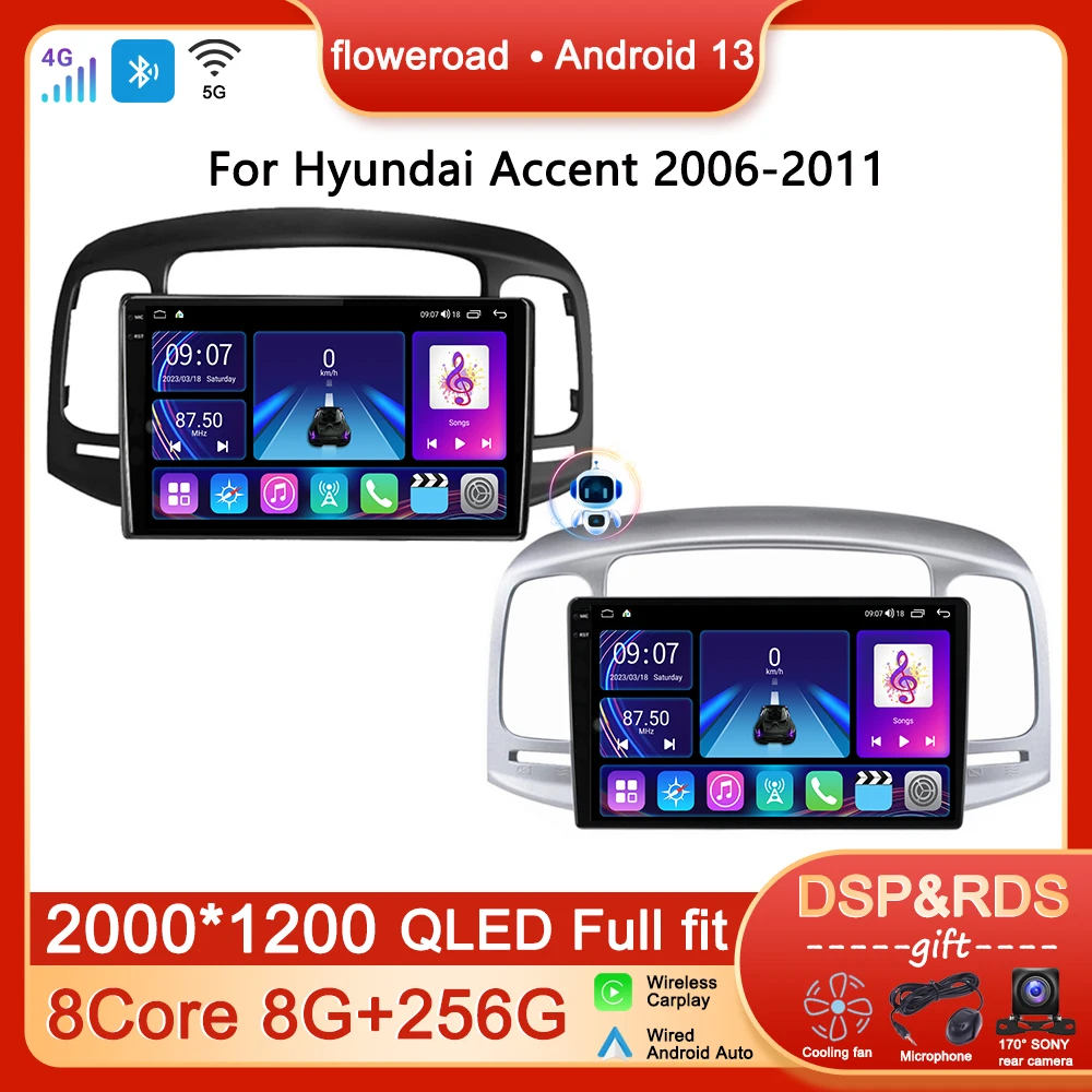Apple Carplay 2 Din 4G Android Car Radio For Hyundai Accent 2006-2011 Multimedia Player GPS Navigation 9'' 8Core 8G+256G DVD DSP
Apple Carplay 2 Din 4G Android Car Radio For Hyundai Accent 2006-2011 Multimedia Player GPS Navigation 9'' 8Core 8G+256G DVD DSP