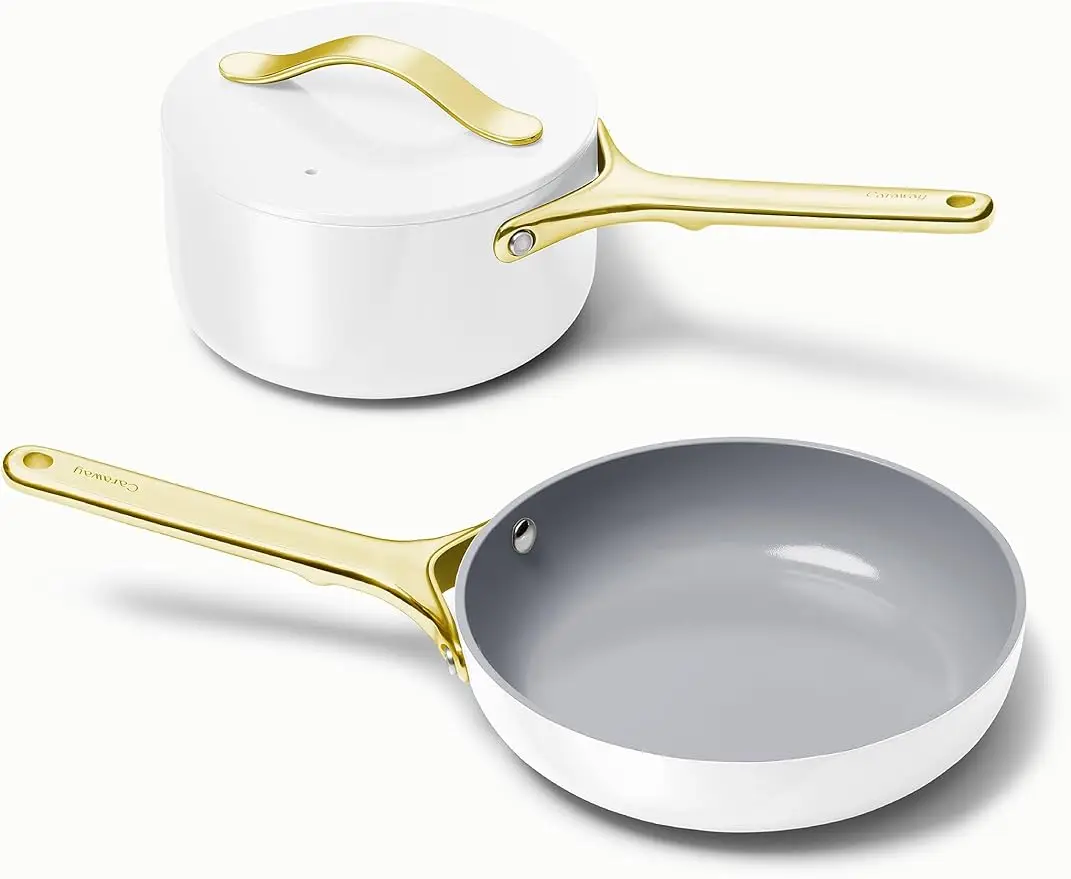 Caraway Mini Duo - Non-Stick Ceramic Mini Fry Pan, Mini Sauce Pan (1.05 QT, 8 "), Non-Toxic, PTFE, PFOA Free - Oven
Caraway Mini Duo - Non-Stick Ceramic Mini Fry Pan, Mini Sauce Pan (1.05 QT, 8 "), Non-Toxic, PTFE, PFOA Free - Oven