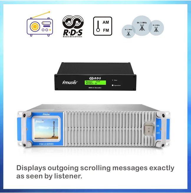 FMUSER 1000W FM Transmitter With RDS Encoder, FU-DV2 Dipole Antenna And Cable Complete KIT
FMUSER 1000W FM Transmitter With RDS Encoder, FU-DV2 Dipole Antenna And Cable Complete KIT