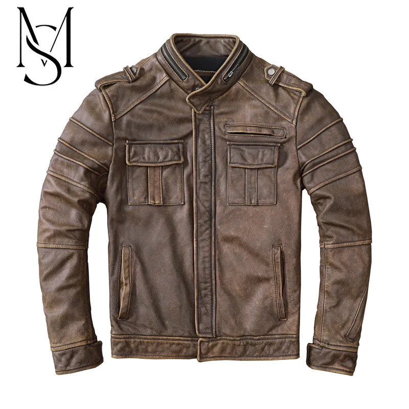 Tough men's retro leather jacket Men's short top layer pure cow leather old motorcycle jacket Leather jacket Men's coat
Tough men's retro leather jacket Men's short top layer pure cow leather old motorcycle jacket Leather jacket Men's coat