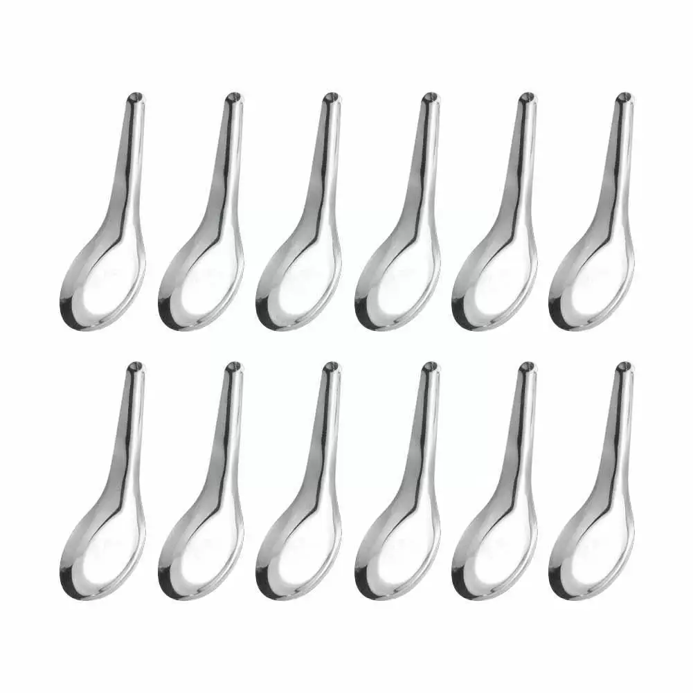 12pcs Stainless Steel Spoon Tableware Soup Rice Tableware Chinese Polished Capacity Large Spoon Spoon Mirror Spoon Deepened F0S8
12pcs Stainless Steel Spoon Tableware Soup Rice Tableware Chinese Polished Capacity Large Spoon Spoon Mirror Spoon Deepened F0S8