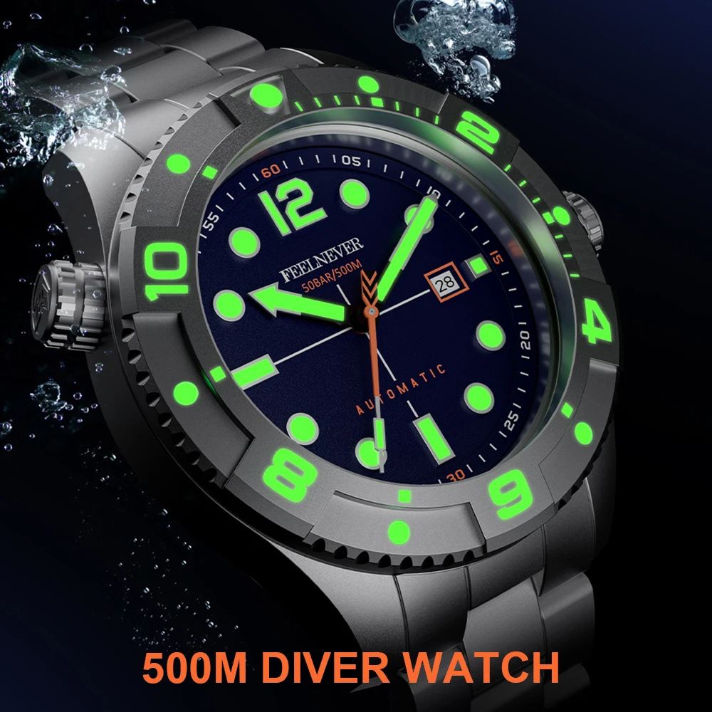 Sports 500M Diver Watch Automatic Men Luxury Mechanical Wristwatches 47mm Super Luminous Sapphire Crystal Clocks Male FEELNEVER
Sports 500M Diver Watch Automatic Men Luxury Mechanical Wristwatches 47mm Super Luminous Sapphire Crystal Clocks Male FEELNEVER