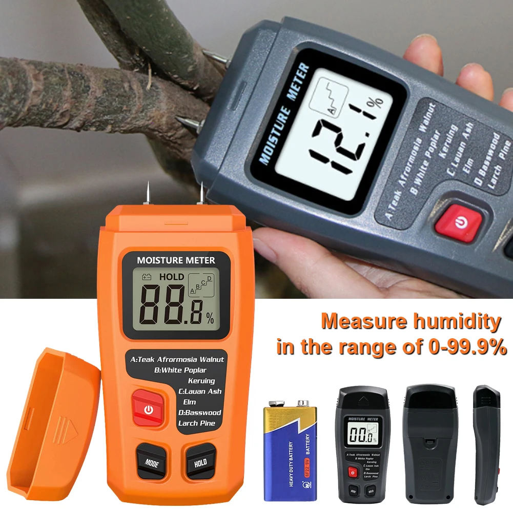 Wood Moisture Meter Pin-Type Digital Moisture Detector With 4 Wood Groups Moisture Tester For Firewood Paper Floor Cardboard
Wood Moisture Meter Pin-Type Digital Moisture Detector With 4 Wood Groups Moisture Tester For Firewood Paper Floor Cardboard