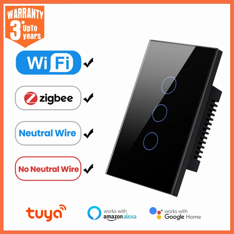 Умный выключатель света Zigbee/Tuya, выключатель с Wi-Fi, с поддержкой Alexa и Google Home, с нулевым проводом, не требует нейтрального провода
Умный выключатель света Zigbee/Tuya, выключатель с Wi-Fi, с поддержкой Alexa и Google Home, с нулевым проводом, не требует нейтрального провода