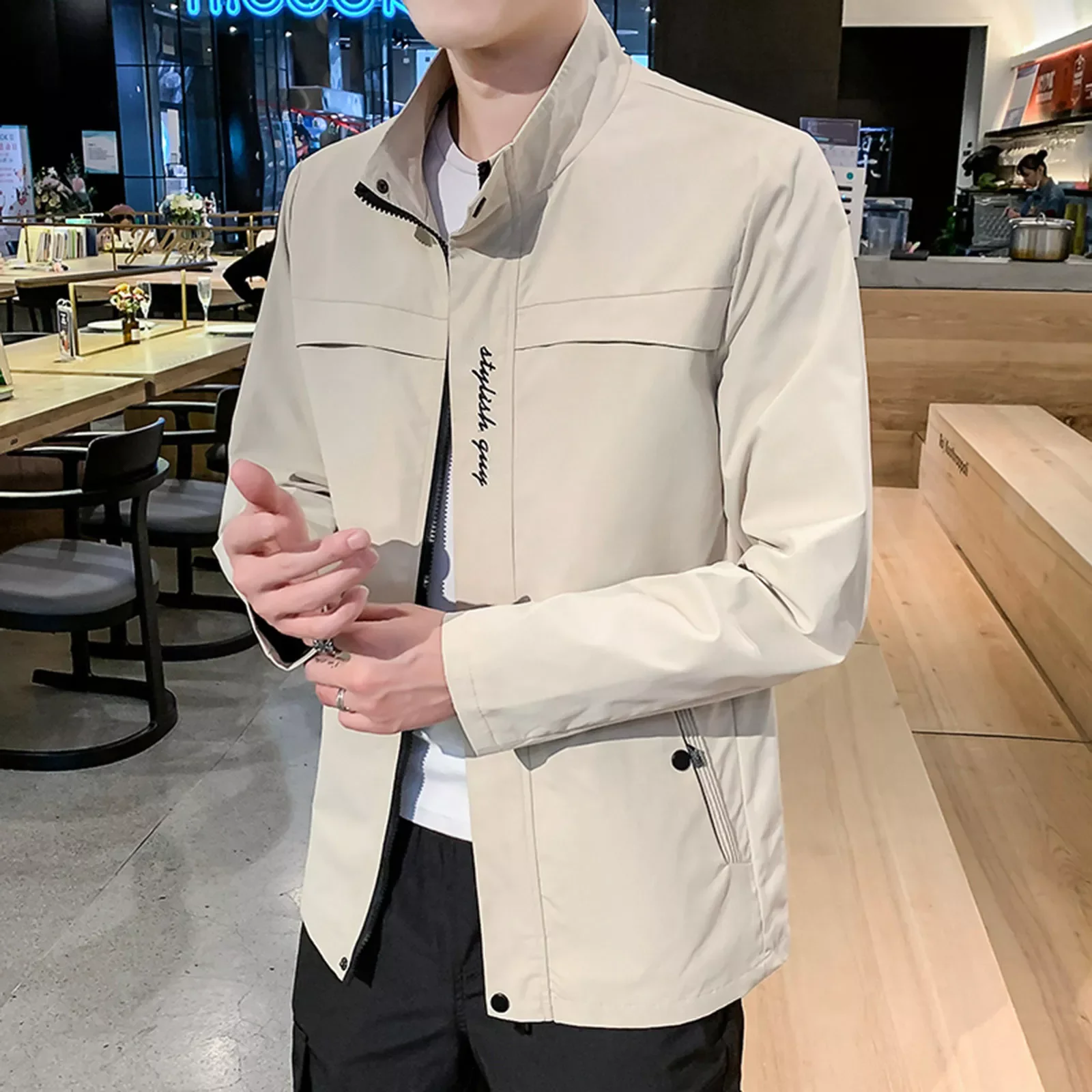 NEW IN Men's Wool Jackets & Coats Men Long Sleeve Autumn Winter Stand Neck Top Blouse Coat Jacket Lightweight Summer Ja 
NEW IN Men's Wool Jackets & Coats Men Long Sleeve Autumn Winter Stand Neck Top Blouse Coat Jacket Lightweight Summer Ja