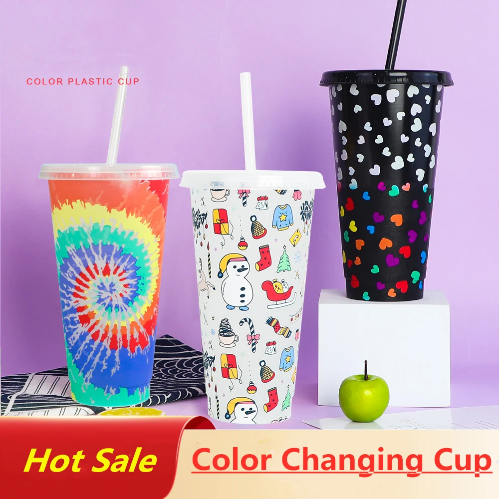 710ml Water Bottle Straw Cup With Lid Color Changing Coffee Cup Reusable Cups Plastic Cup Cartoon Print Matte Finish Driking Mug
710ml Water Bottle Straw Cup With Lid Color Changing Coffee Cup Reusable Cups Plastic Cup Cartoon Print Matte Finish Driking Mug