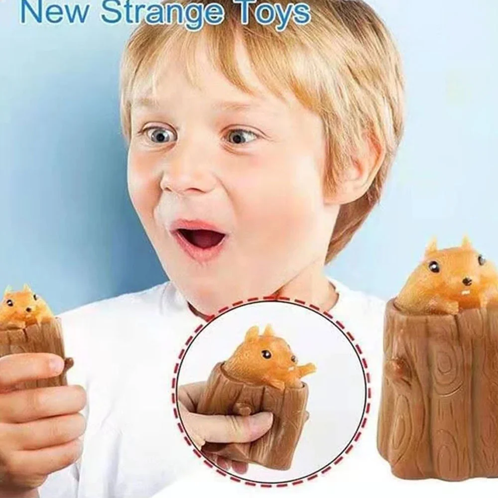 Cute Color Evil Squirrel Cup Decompression Pinch Music Retractable Toy Pinch Not Bad Squeeze Cup Pen Holder Prank Squishy Toys 
Cute Color Evil Squirrel Cup Decompression Pinch Music Retractable Toy Pinch Not Bad Squeeze Cup Pen Holder Prank Squishy Toys