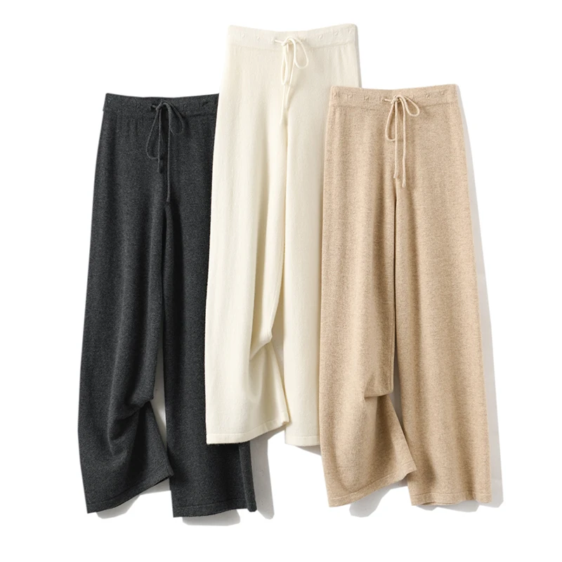 Casual and Comfortable Bestseller Ladies 100% Cashmere Wool Wide Leg Pants Solid Color Ladies Knit Pure Wool Wide Leg Pants New
Casual and Comfortable Bestseller Ladies 100% Cashmere Wool Wide Leg Pants Solid Color Ladies Knit Pure Wool Wide Leg Pants New