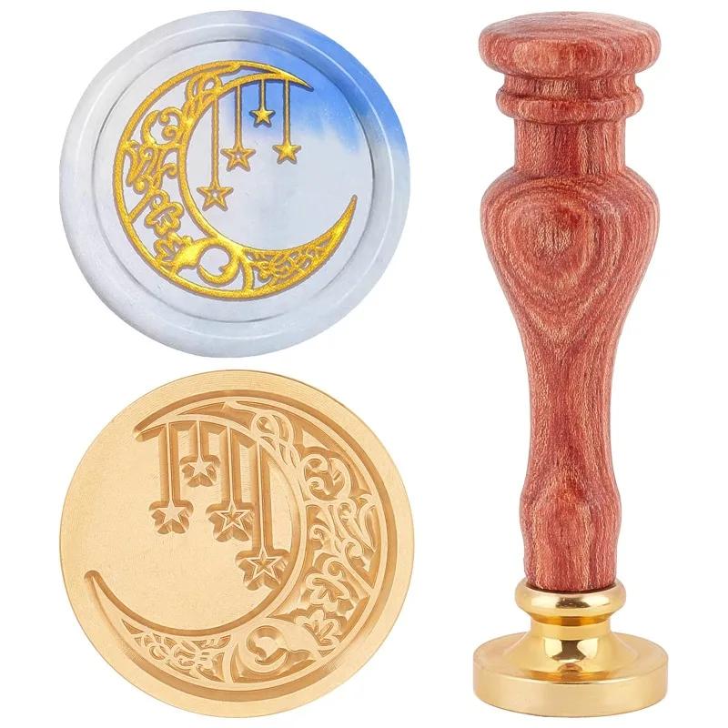 1Set Moon and Stars Wax Seal Stamp 25mm/0.98inch Removable Brass Head with Wood Handle for Invitations Envelopes Scrapbooking
1Set Moon and Stars Wax Seal Stamp 25mm/0.98inch Removable Brass Head with Wood Handle for Invitations Envelopes Scrapbooking
