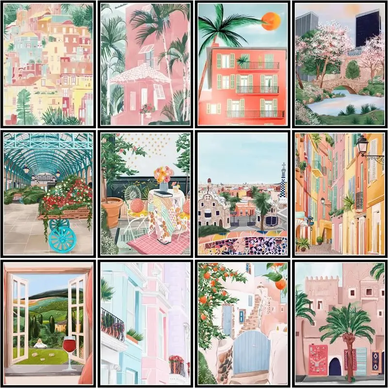 CHENISTORY Painting By Number Pink City Landscape Handpainted Gift Diy Pictures By Numbers Kits Drawing On Canvas Home Decor
CHENISTORY Painting By Number Pink City Landscape Handpainted Gift Diy Pictures By Numbers Kits Drawing On Canvas Home Decor