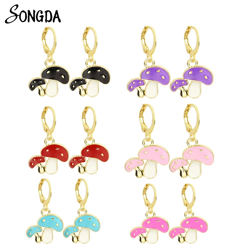 Gold Plated Enamel Mushrooms Earrings for Women Girls Cute Sweet Small Metal Huggies Drop Earrings Dangle Handmade Jewelry Gifts
Gold Plated Enamel Mushrooms Earrings for Women Girls Cute Sweet Small Metal Huggies Drop Earrings Dangle Handmade Jewelry Gifts