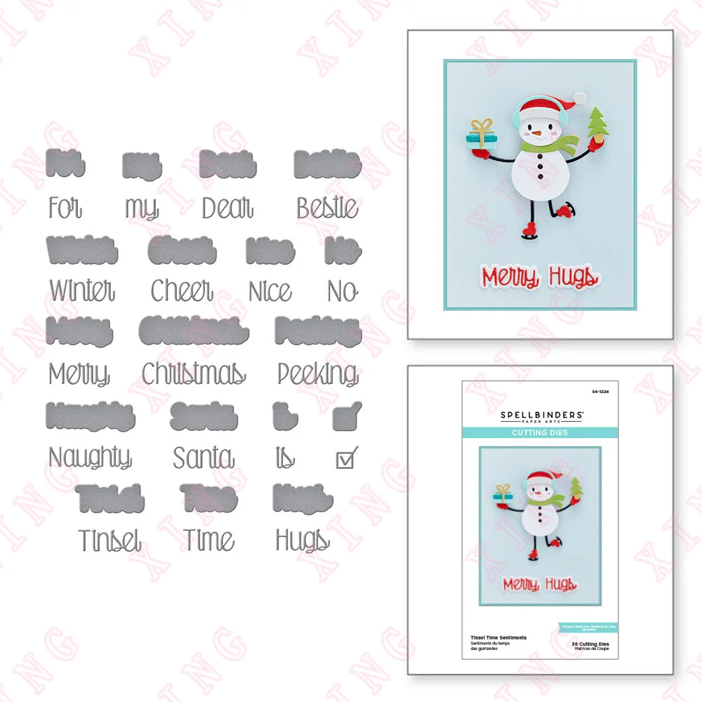 Tinsel Time Sentiments Etched Dies Scrapbook Diary Decoration Embossing Template Diy Gift Card Handmade Craft Metal Cutting Dies
Tinsel Time Sentiments Etched Dies Scrapbook Diary Decoration Embossing Template Diy Gift Card Handmade Craft Metal Cutting Dies