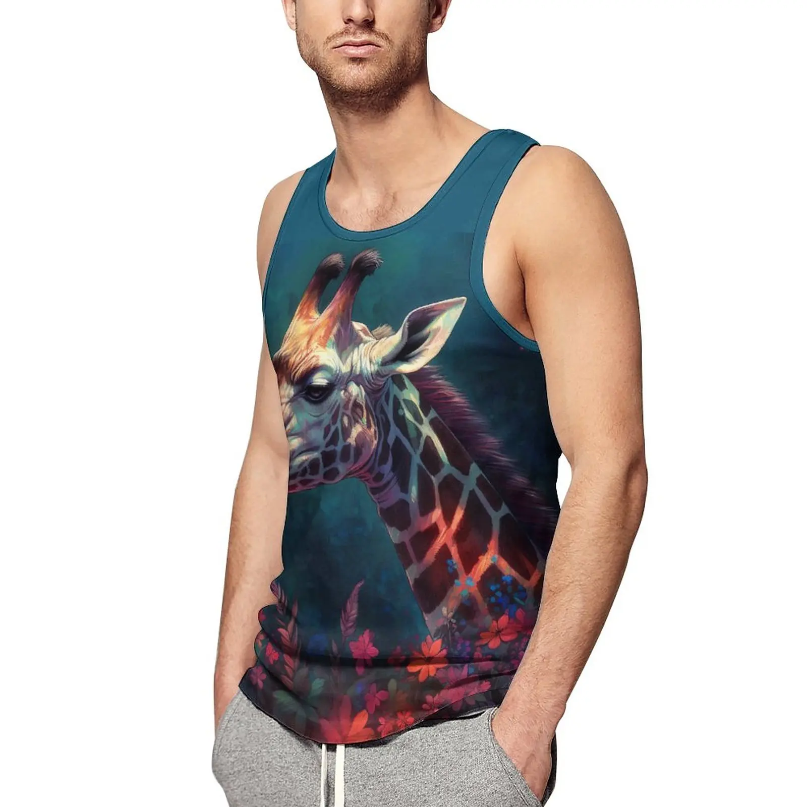 Giraffe Tank Top Males Fine Colorful Painting Training Oversized Tops Summer Sportswear Graphic Sleeveless Shirts
Giraffe Tank Top Males Fine Colorful Painting Training Oversized Tops Summer Sportswear Graphic Sleeveless Shirts