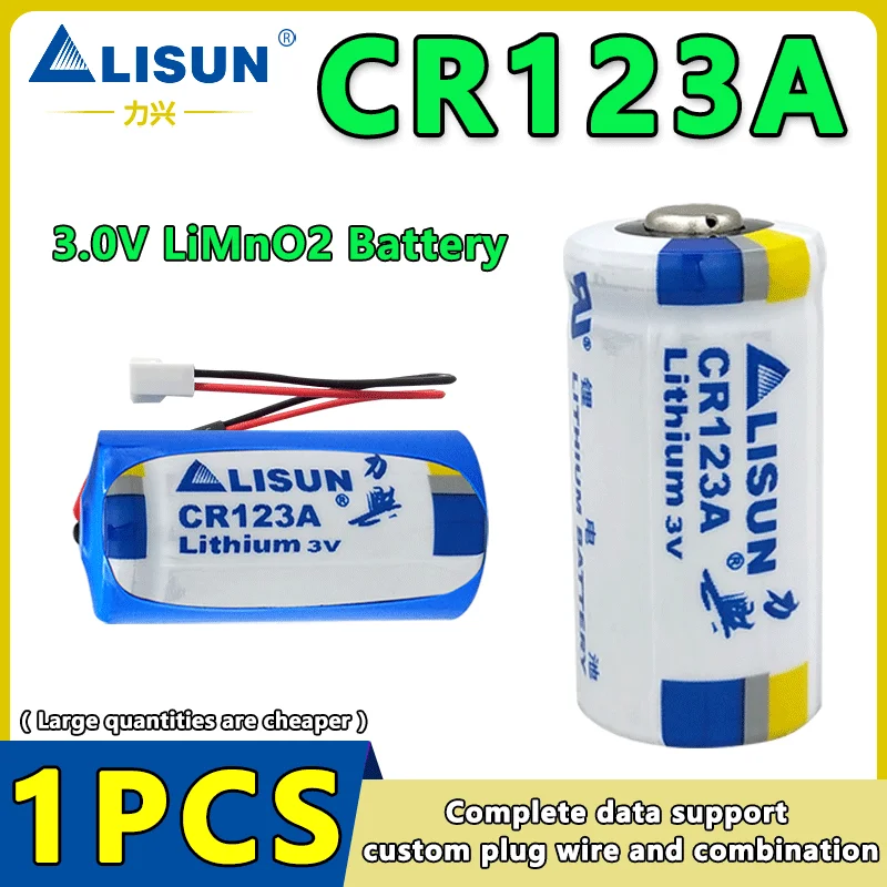 

LISUN CR123A CR17345 DL123A 3V Lithium Battery For Digital Camera Doorbells Flashlight Water Meters Smoke Alarm