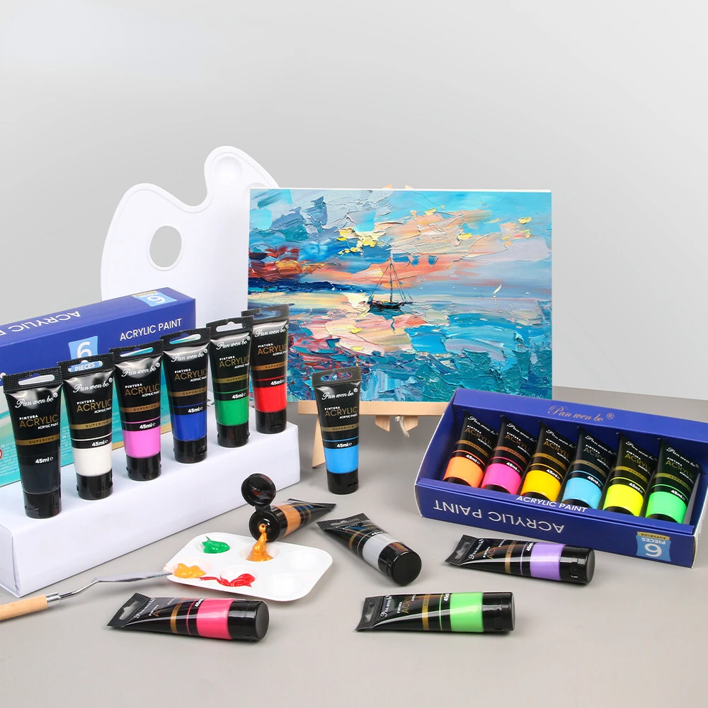 6pcs 45ml/bottle Fluorescent Acrylic Pigment Set Student DIY Hand-painted Graffiti Pigment Stone and Fabric Painting Coloring
6pcs 45ml/bottle Fluorescent Acrylic Pigment Set Student DIY Hand-painted Graffiti Pigment Stone and Fabric Painting Coloring