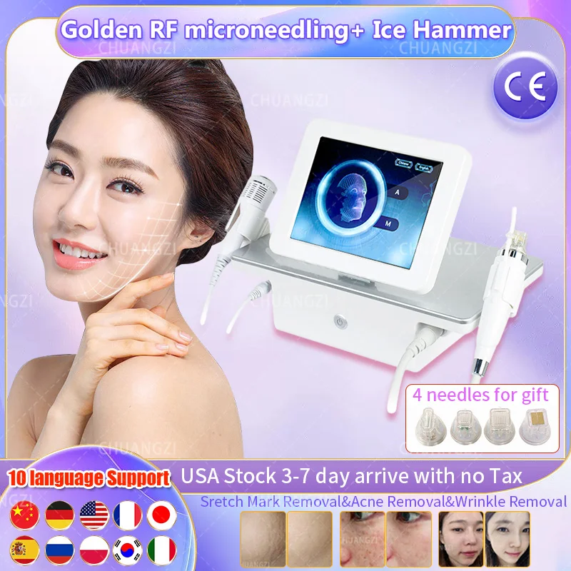 

RF Microneedling Machine Stretch Mark Remover Fractional Micro Needling 2023 Beauty Salon Skin Tight Face Lift BUSINESS EQUIP