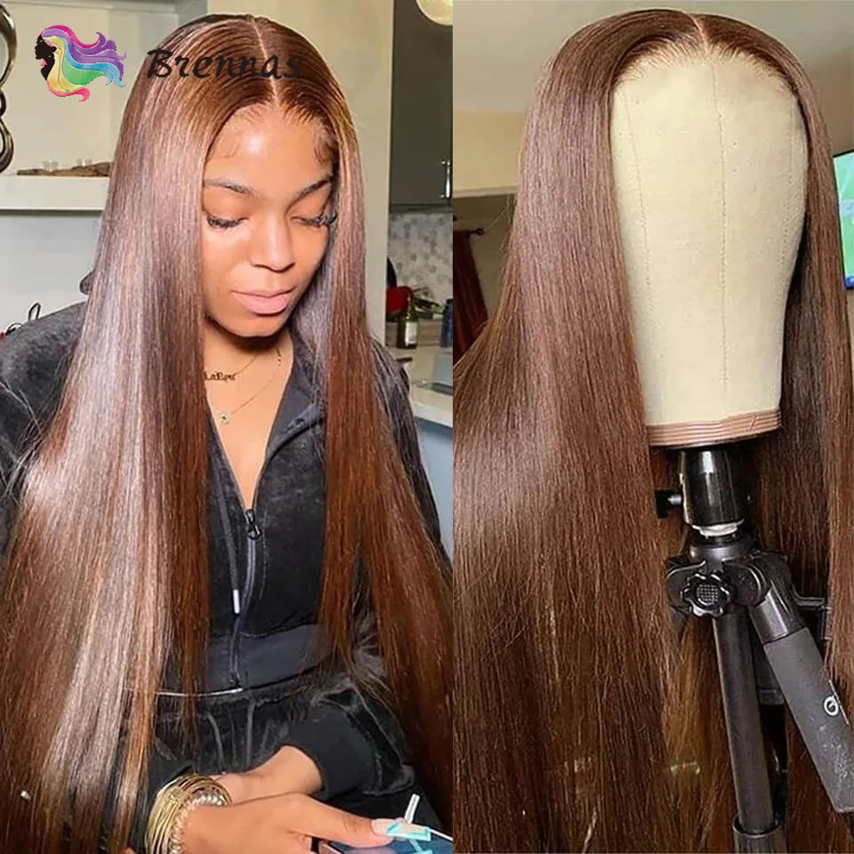 Brown Straight Lace Front Wig 13X4 Human Hair Lace Front Wig Chocolate Color Preplucked Glueless Human Hair Lace Wigs For Women
Brown Straight Lace Front Wig 13X4 Human Hair Lace Front Wig Chocolate Color Preplucked Glueless Human Hair Lace Wigs For Women