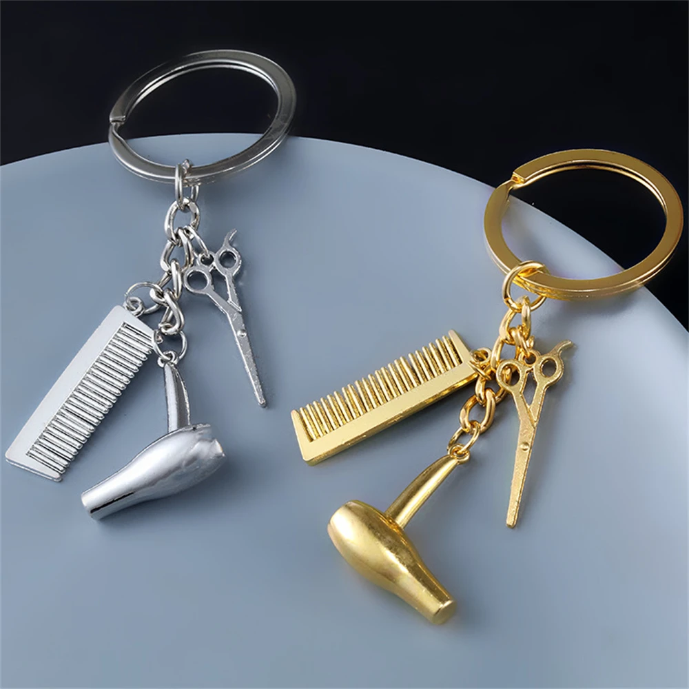New Hairstylist Keychain Hair Salon Key Ring Hair Dryer Scissors Comb Key Chain Hairdresser Gifts For Women And Men DIY Jewelry
New Hairstylist Keychain Hair Salon Key Ring Hair Dryer Scissors Comb Key Chain Hairdresser Gifts For Women And Men DIY Jewelry