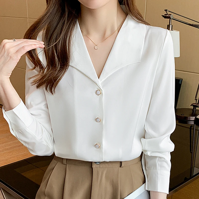 Spring Women White Blouse Shirt Blusas Mujer De Moda 2022 Long Sleeve Chiffon Blouse Women Blouses Femme Women Tops Shirts F337
Spring Women White Blouse Shirt Blusas Mujer De Moda 2022 Long Sleeve Chiffon Blouse Women Blouses Femme Women Tops Shirts F337