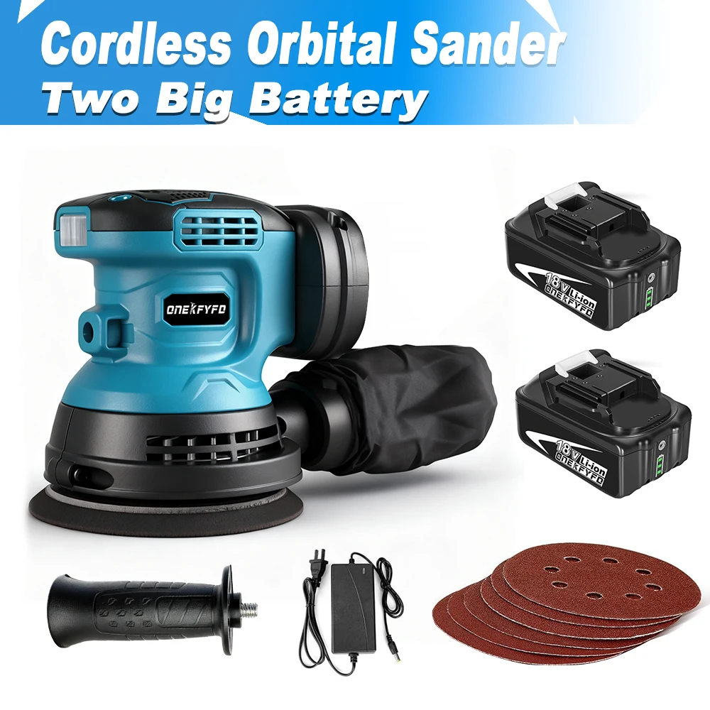 Беспроводной орбитальный шлифовальный станок ONEKFYFD 125 мм
Беспроводной орбитальный шлифовальный станок ONEKFYFD 125 мм