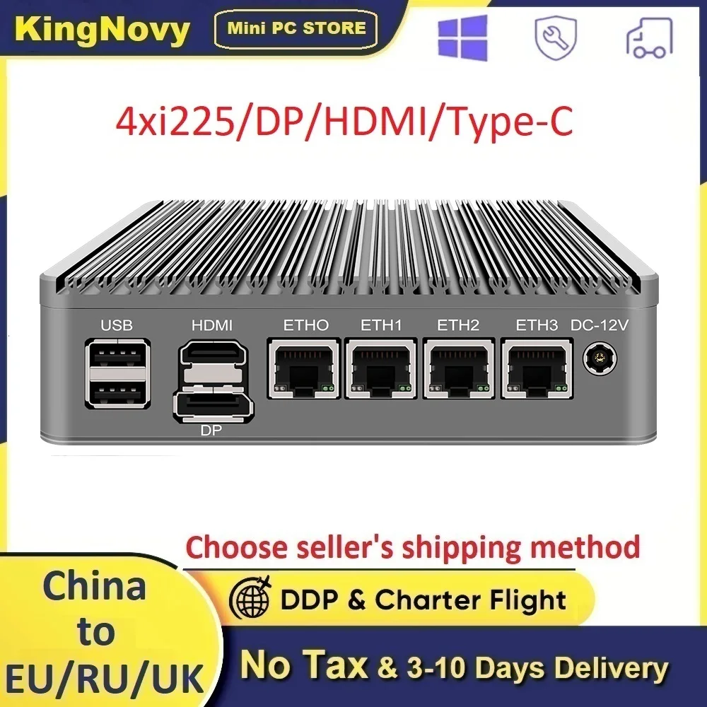 11th Gen Firewall PC TPM2.0 Celeron N5105 Intel i225-V B3 2.5GbE Ethernet Fanless Mini PC DP Type-C OPNsense Openwrt Mini Route 
11th Gen Firewall PC TPM2.0 Celeron N5105 Intel i225-V B3 2.5GbE Ethernet Fanless Mini PC DP Type-C OPNsense Openwrt Mini Route