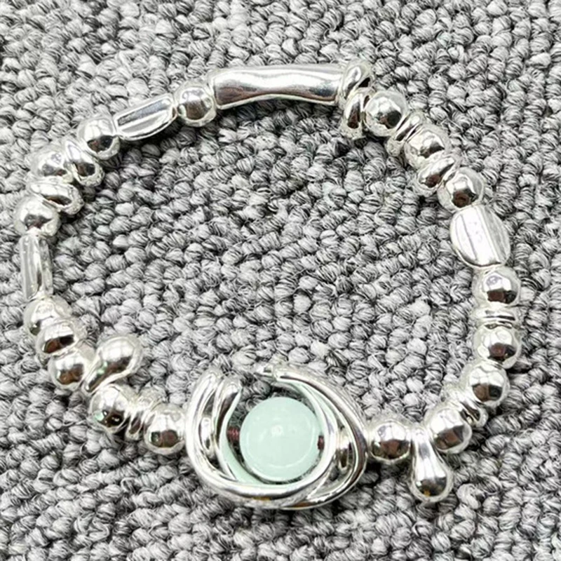 European and American Fashion Fashion Electroplated 925 Silver Round Light Green Bracelet Festival Jewelry Gift
European and American Fashion Fashion Electroplated 925 Silver Round Light Green Bracelet Festival Jewelry Gift