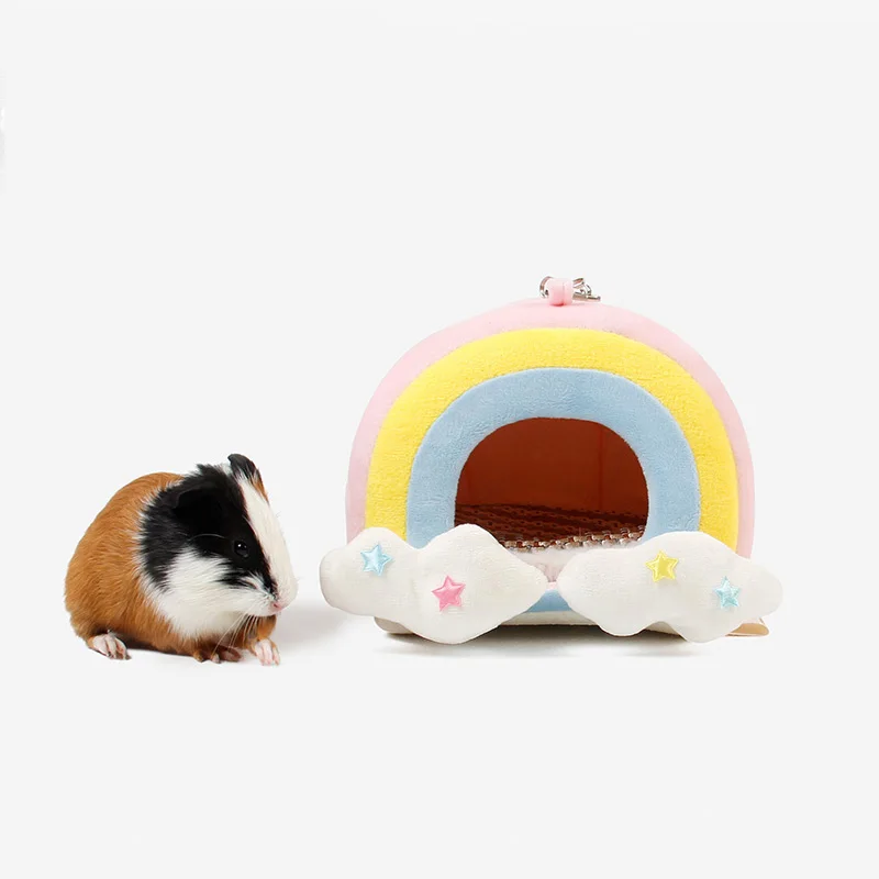 Hamster Nest Guinea Pig Hammock House Soft Winter Warm Rainbow Pattern Rabbit Cage Rodent Cage Small Animals for Accessories
Hamster Nest Guinea Pig Hammock House Soft Winter Warm Rainbow Pattern Rabbit Cage Rodent Cage Small Animals for Accessories