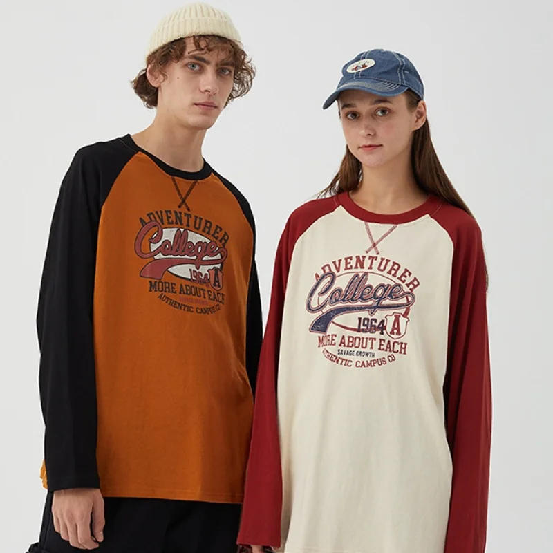 Женская хлопковая футболка с длинным рукавом, в стиле Харадзюку 
Женская хлопковая футболка с длинным рукавом, в стиле Харадзюку