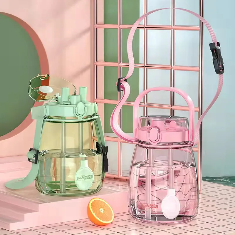 Portable Sport Water Bottle Outdoor Straw Drink Water Bottle Bottles With Strap BPA FREE Large-capacity Sling Sippy Cup 1.3L
Portable Sport Water Bottle Outdoor Straw Drink Water Bottle Bottles With Strap BPA FREE Large-capacity Sling Sippy Cup 1.3L