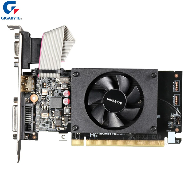 

GIGABYTE Graphics Card GT710 1GB 64Bit GDDR3/GDDR5 Video Cards for nVIDIA Cards Geforce Original GT 710 1G Used Hdmi Dvi game