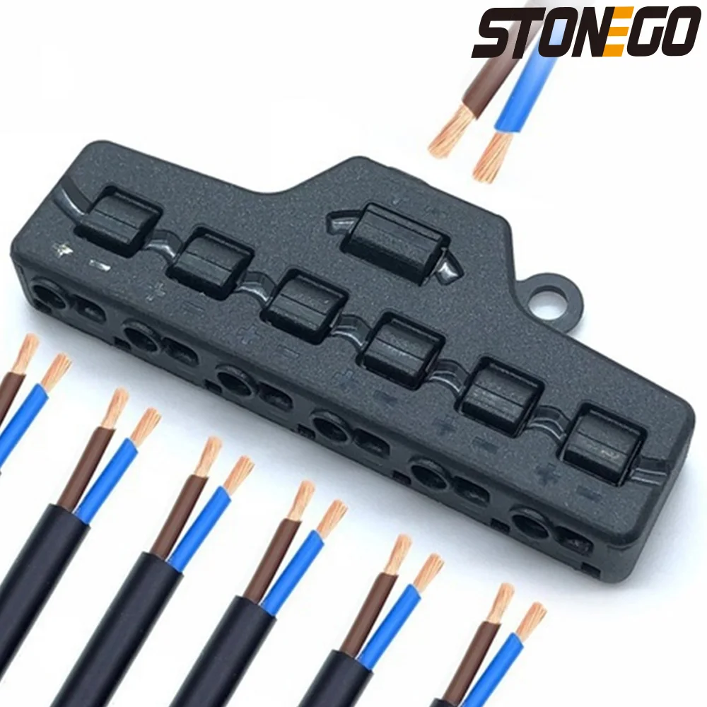 Low Voltage Quick Connect Wire Splitter for LED Strip Lighting (2 IN 12 OUT) - Distribution Block
Low Voltage Quick Connect Wire Splitter for LED Strip Lighting (2 IN 12 OUT) - Distribution Block