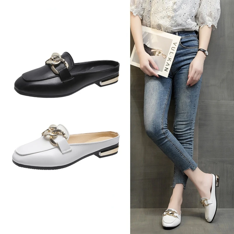 2022 New Women Flat Heel Slippers Square Toe Slip On Mules Shoes Leather Slippers Casual Flats Shoes
2022 New Women Flat Heel Slippers Square Toe Slip On Mules Shoes Leather Slippers Casual Flats Shoes