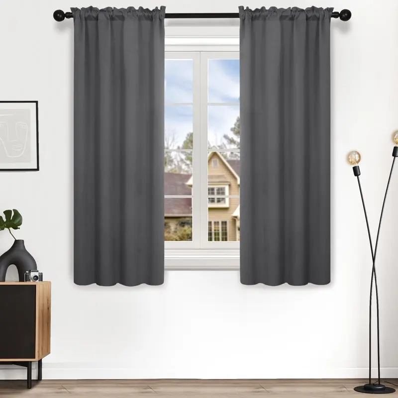 Blackout Curtains, Dark Gray, 38x54, Set of 2 - Room Darkening Rod Pocket Drapes for Bedroom
Blackout Curtains, Dark Gray, 38x54, Set of 2 - Room Darkening Rod Pocket Drapes for Bedroom