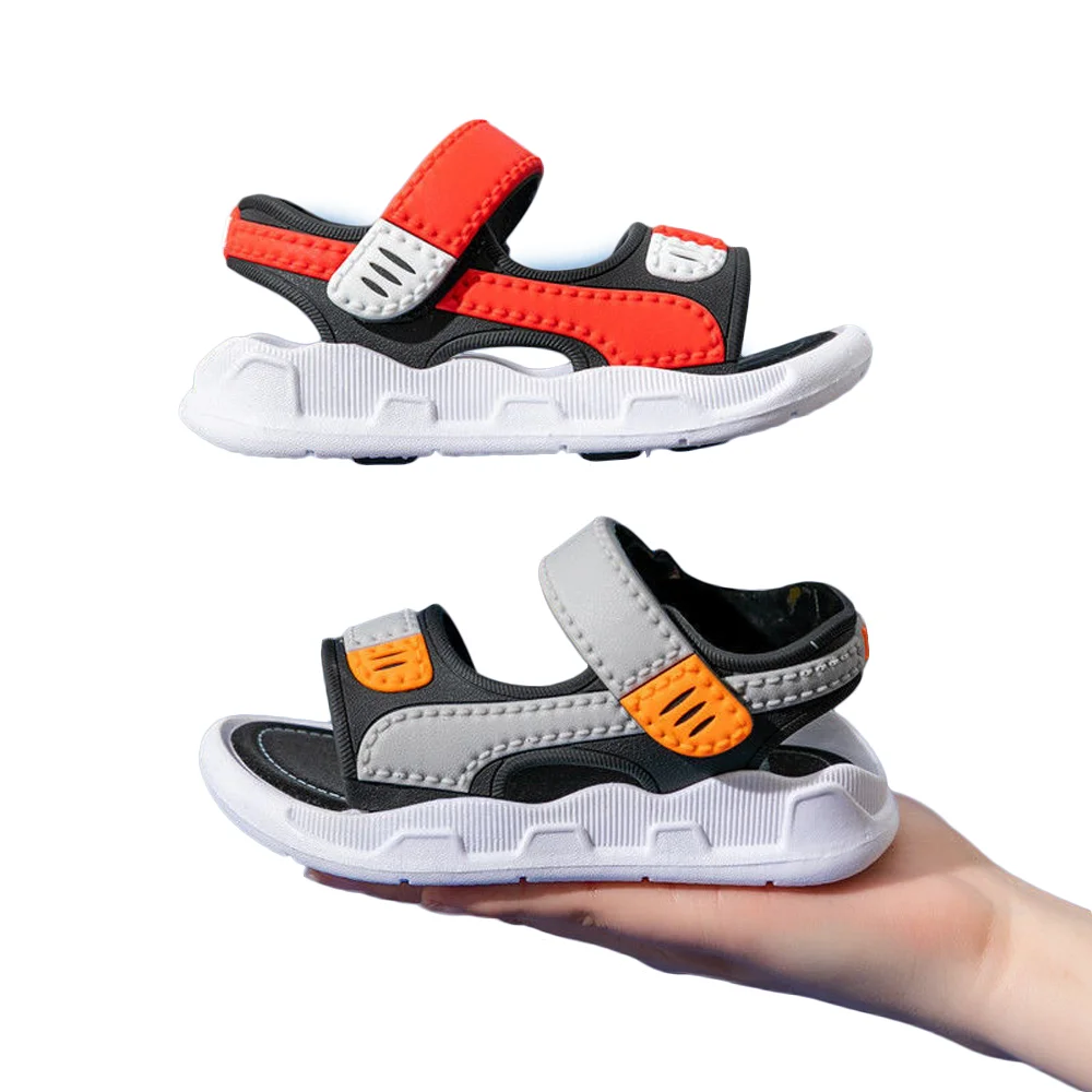 

Summer Mid-sized Child Children's Shoe Boys Breathable Anti-Slippery Sport Sandal PVC Platform Sandal Big Boy Kids Sbeach Shoes