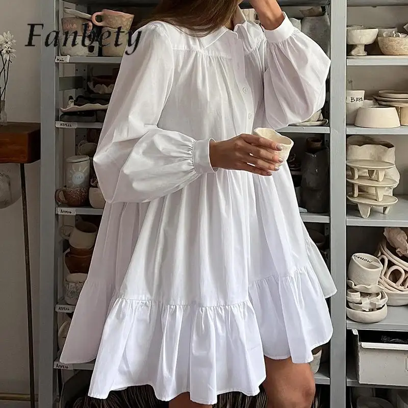 Женское платье-рубашка с длинным рукавом, плиссированное осеннее платье-рубашка свободного кроя с отложным воротником и оборками
Женское платье-рубашка с длинным рукавом, плиссированное осеннее платье-рубашка свободного кроя с отложным воротником и оборками