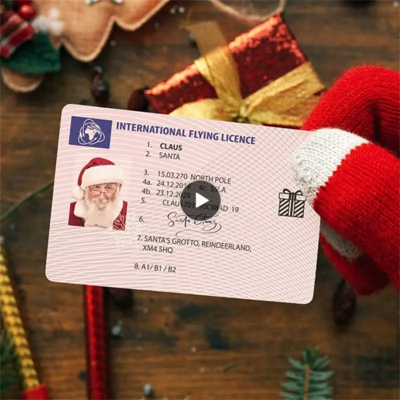 Christmas Santa Claus Flight License Ornaments Christmas Eve Driving Licence Gifts For Children Kid Hanging Car Decoration 
Christmas Santa Claus Flight License Ornaments Christmas Eve Driving Licence Gifts For Children Kid Hanging Car Decoration