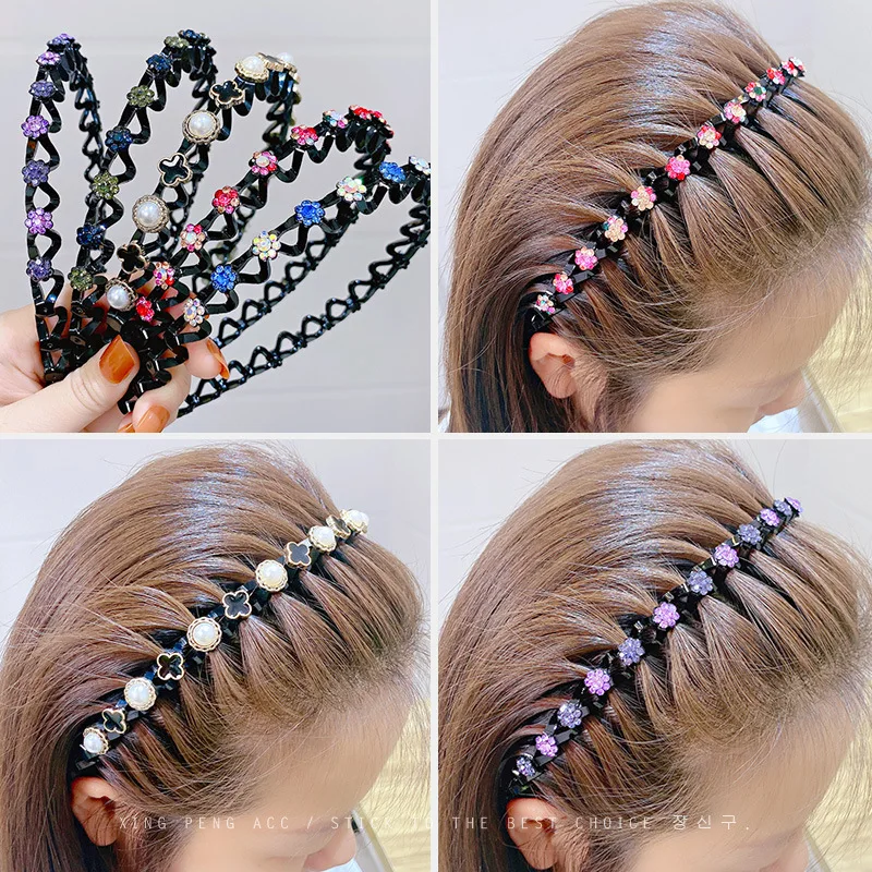 Korean Pearl Rhinstones Flower Hadbands Crystal Teeth Hairbands Wave Hair Hoops Woman Girls Ladies Double Bangs Hair Accessories
Korean Pearl Rhinstones Flower Hadbands Crystal Teeth Hairbands Wave Hair Hoops Woman Girls Ladies Double Bangs Hair Accessories
