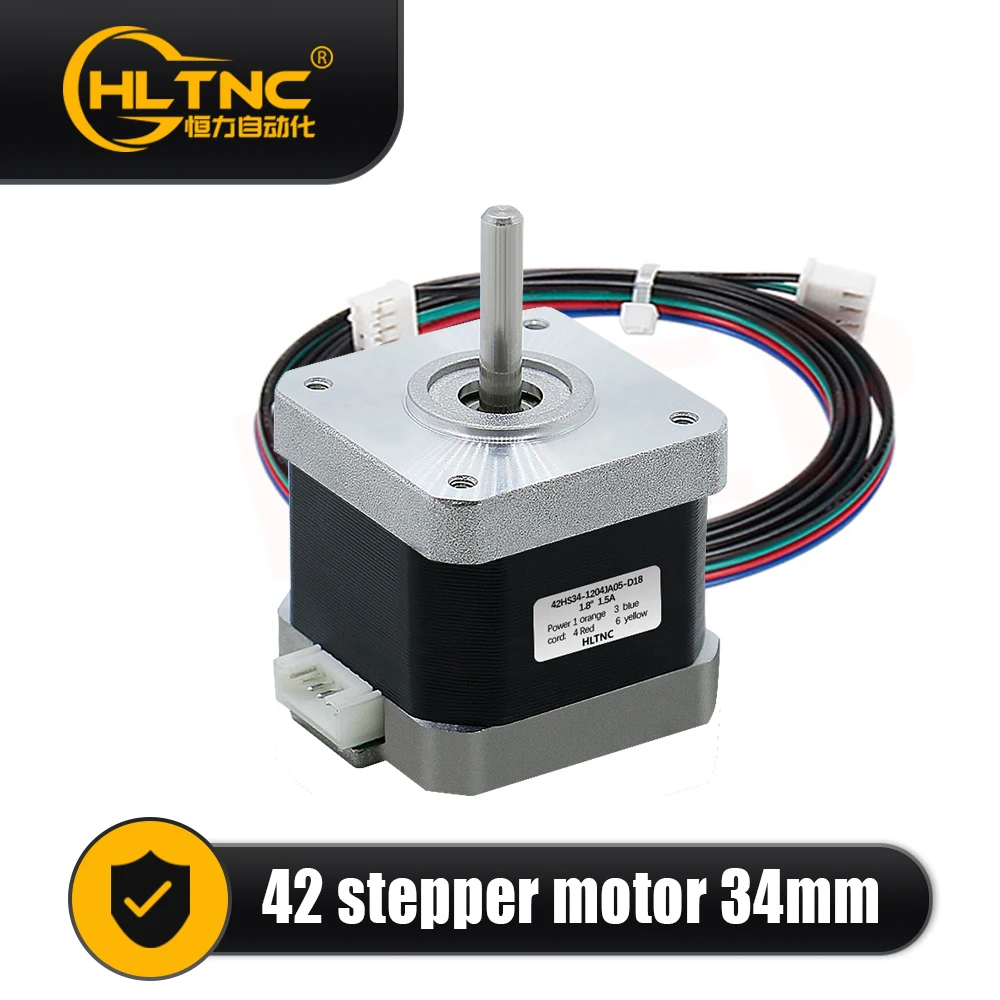 3D Printer Nema 17 Stepper Motor 0.25N.m 42HS34mm 36ozin 2.5kg.cm Single Axis 5mm Current 1.5A For CNC Router
3D Printer Nema 17 Stepper Motor 0.25N.m 42HS34mm 36ozin 2.5kg.cm Single Axis 5mm Current 1.5A For CNC Router