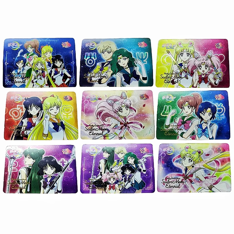 9pcs/set Sailor Moon Eternal WAON Transfiguration UberSoldier Animation Characters Flash Card Anime Collection Cards Toy Gift
9pcs/set Sailor Moon Eternal WAON Transfiguration UberSoldier Animation Characters Flash Card Anime Collection Cards Toy Gift