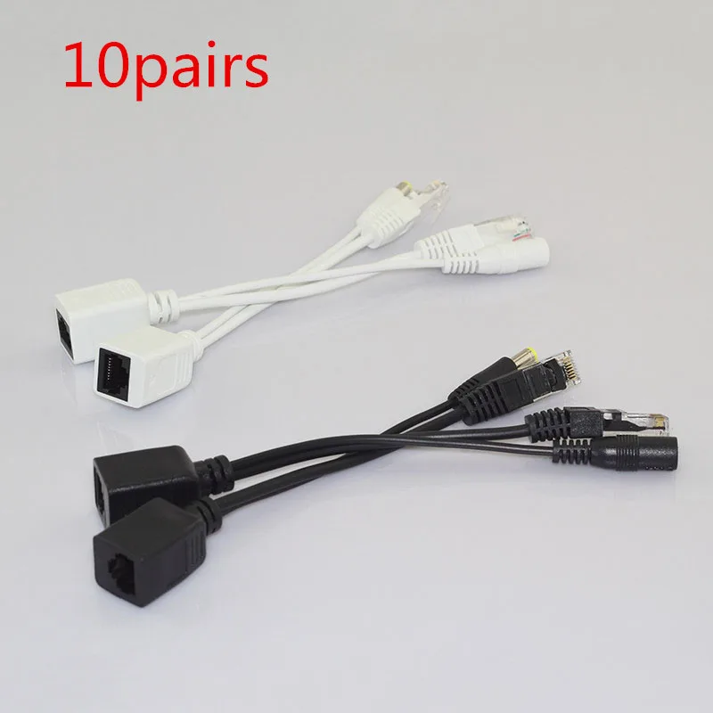 10Pair 12V Poe Adapter Cable Rj45 Poe Splitter Injector Kit Power Supply cable Separator Combiner Cctv Accessories H10
10Pair 12V Poe Adapter Cable Rj45 Poe Splitter Injector Kit Power Supply cable Separator Combiner Cctv Accessories H10
