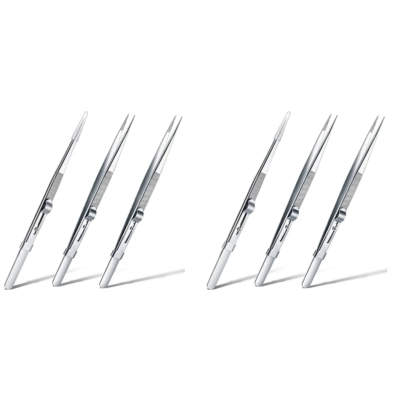 6 шт., пинцеты с алмазным камнем 
6 шт., пинцеты с алмазным камнем