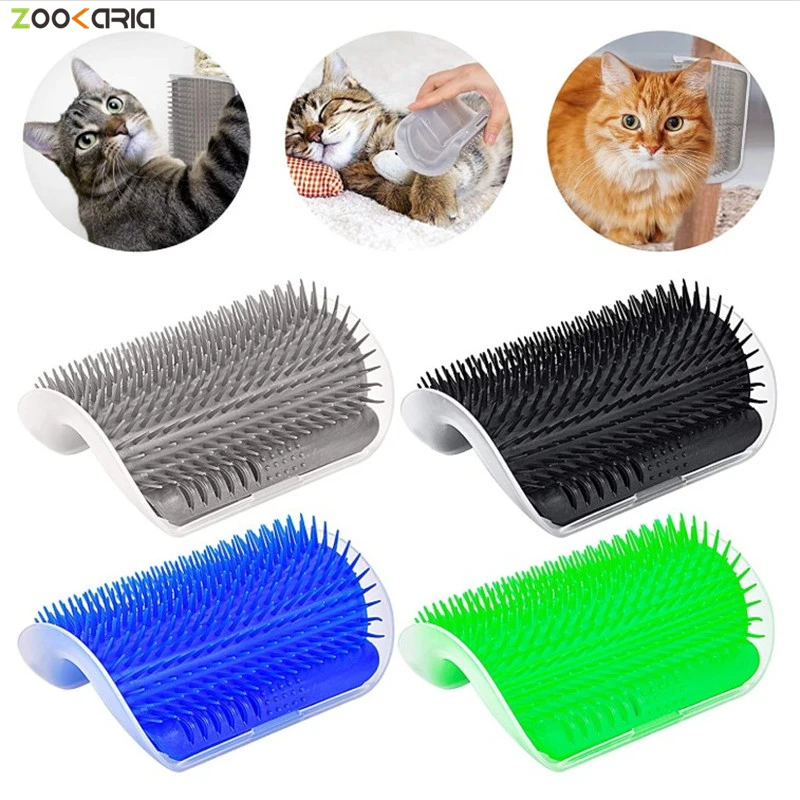 

Cat Self Groomer With Catnip Soft Cats Wall Corner Massage Cat Comb Brush Rubs The Face With A Tickling Comb Pet Grooming Supply