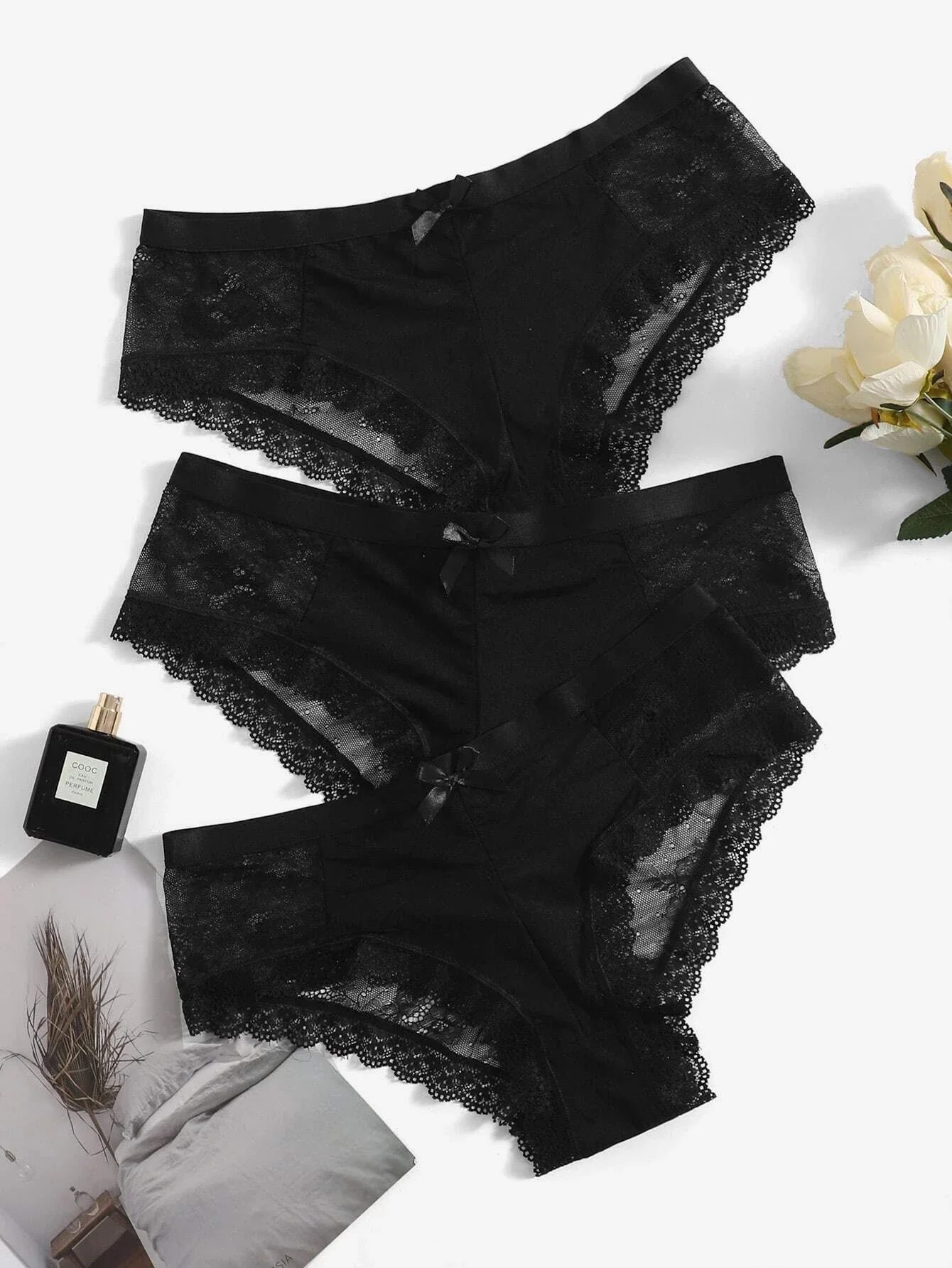 3pack Plus Lace Trim Mesh Panty Set
3pack Plus Lace Trim Mesh Panty Set