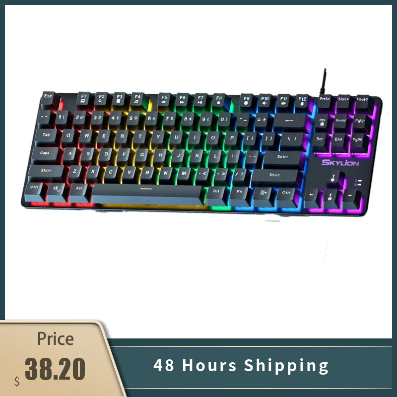 Fashion Big Sale Home 87 Key Blue Switch Mechanical Keyboard USB Wired RGB Backlight Keycaps Keyboard Portable
Fashion Big Sale Home 87 Key Blue Switch Mechanical Keyboard USB Wired RGB Backlight Keycaps Keyboard Portable