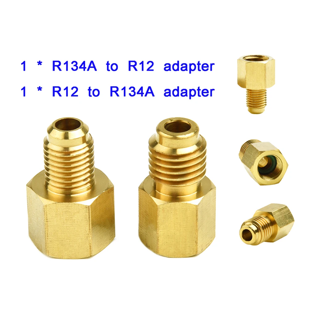 2 Pcs R12 To R134a R134a To R12 Adapter Kits 1/4 Female Flare 1/2 Acme Male Car Air Conditioner Brass Adapter
2 Pcs R12 To R134a R134a To R12 Adapter Kits 1/4 Female Flare 1/2 Acme Male Car Air Conditioner Brass Adapter