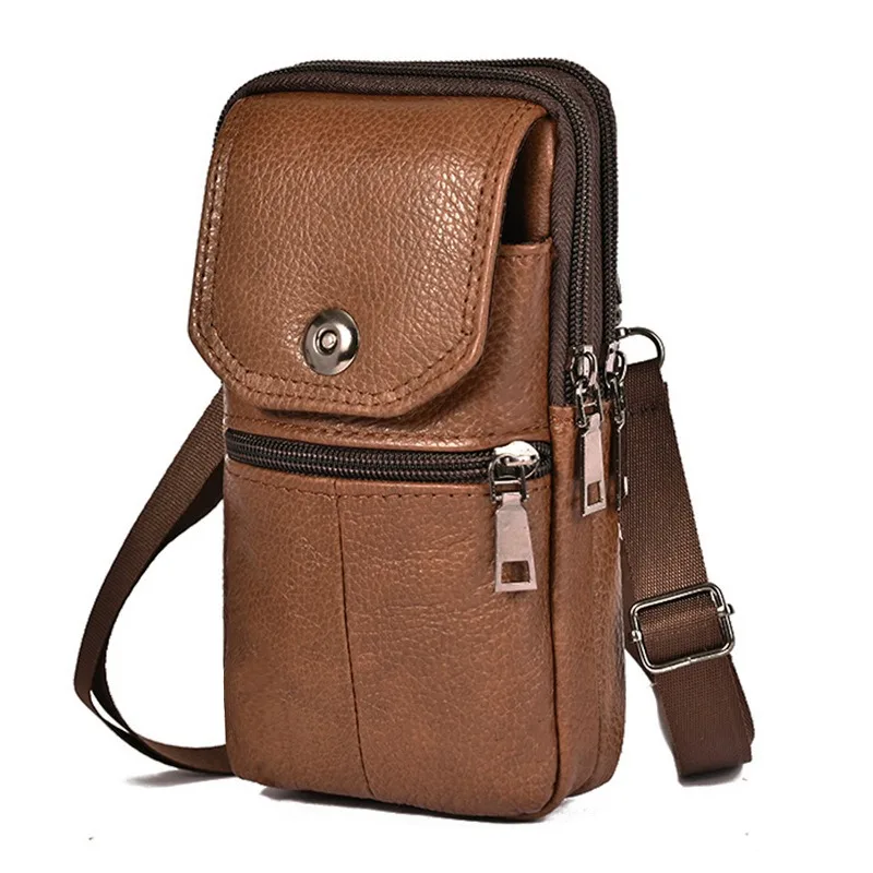 Cowhide Travel Multi-pockets Waist Leather Messenger Wallet Mobile Bag Men's Phone Pouch Pocket Male Bag Bag Chest Bag Small
Cowhide Travel Multi-pockets Waist Leather Messenger Wallet Mobile Bag Men's Phone Pouch Pocket Male Bag Bag Chest Bag Small