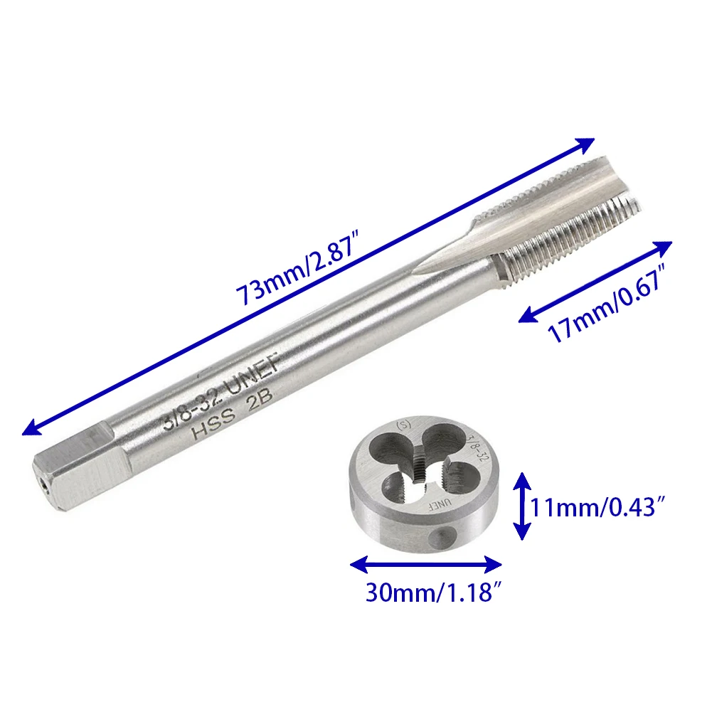 Tap Tap And Die 2pcs 3/8\\\"-32 UNEF High Speed Steel Right-Hand Thread Cast Iron Hole Processing Etc High Quality
Tap Tap And Die 2pcs 3/8\\\"-32 UNEF High Speed Steel Right-Hand Thread Cast Iron Hole Processing Etc High Quality
