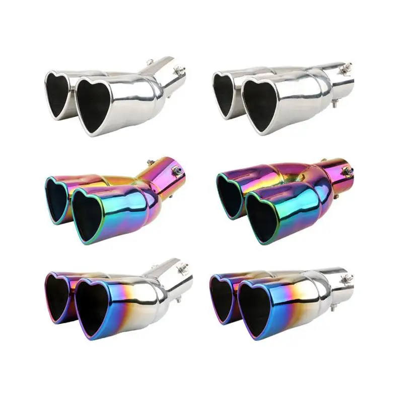 Heart-shaped Car Exhaust Tail Pipe Muffler Stainless Steel Double-row Outlet Muffler Tip Pipe Tail Throat Universal
Heart-shaped Car Exhaust Tail Pipe Muffler Stainless Steel Double-row Outlet Muffler Tip Pipe Tail Throat Universal